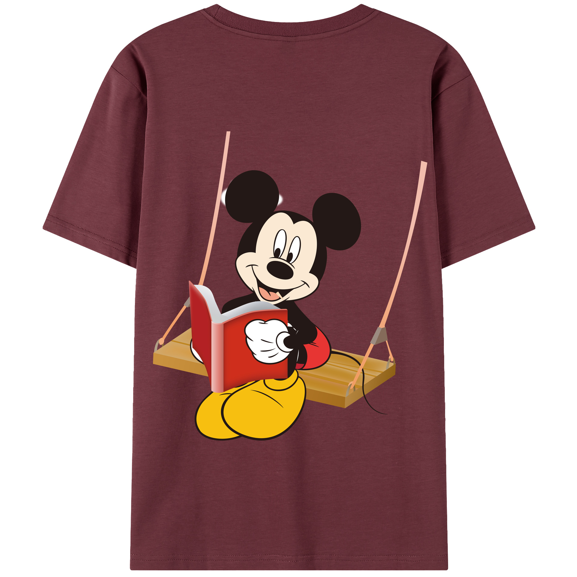 （画像用） ミッキーマウス Mickey Mouse 綿100％半袖Tシャツ（背面プリント）